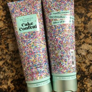 2 Birthday themed Victoria Secret lotions